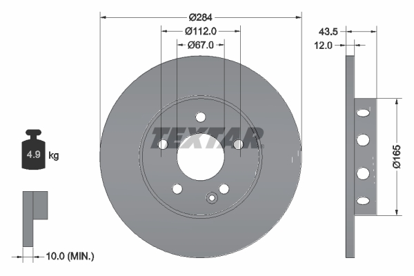 Textar Remschijven 92059303