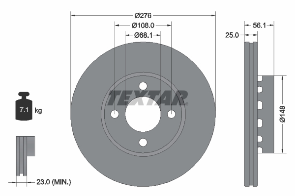 Textar Remschijven 92060500