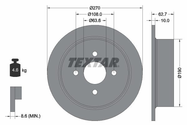 Textar Remschijven 92064400