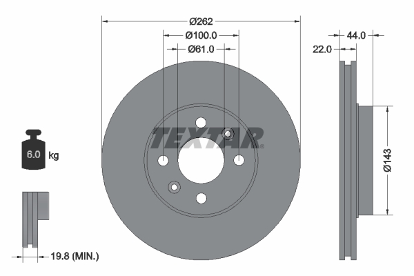 Textar Remschijven 92064803