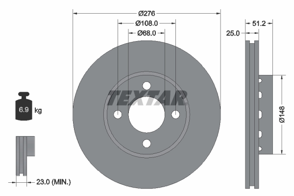 Textar Remschijven 92067200