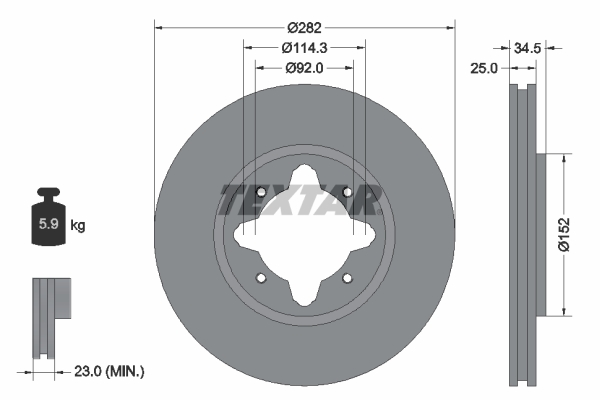 Textar Remschijven 92078100