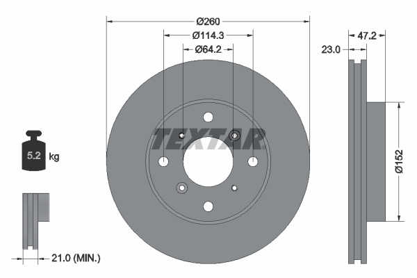 Textar Remschijven 92078200