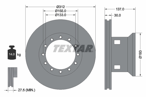 Textar Remschijven 93084200