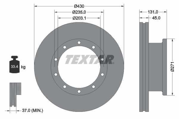 Textar Remschijven 93086800