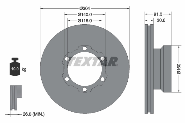 Textar Remschijven 93087400