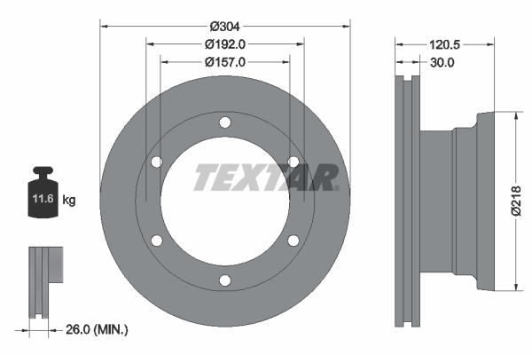 Textar Remschijven 93087500