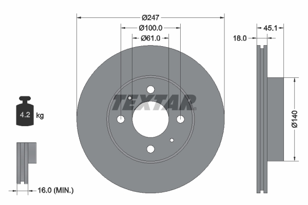 Textar Remschijven 92091000