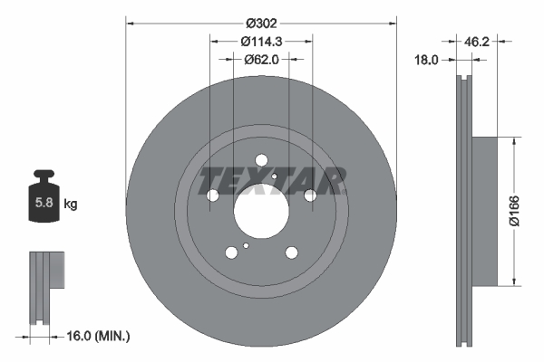 Textar Remschijven 92093500