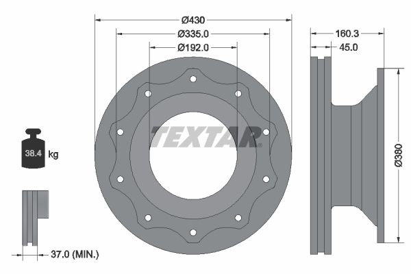 Textar Remschijven 93101900