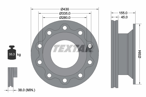 Textar Remschijven 93102000