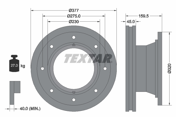 Textar Remschijven 92116400