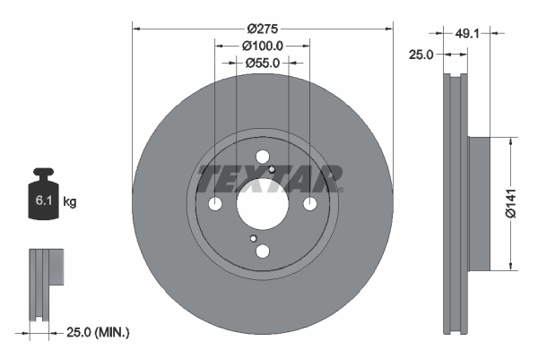 Textar Remschijven 92126003