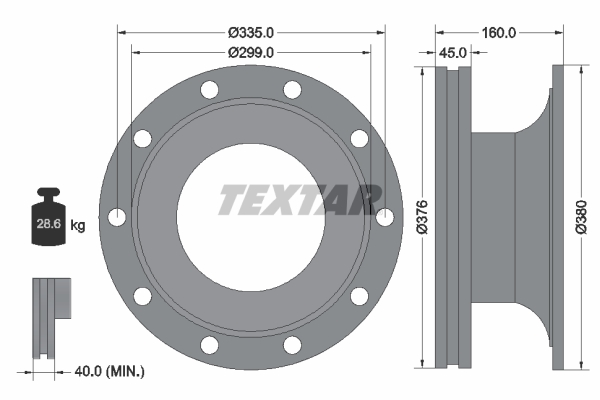 Textar Remschijven 93127000