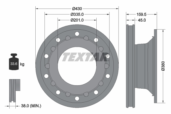 Textar Remschijven 93127100