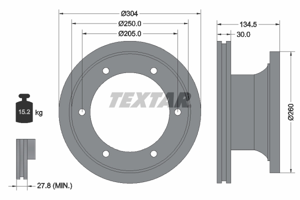 Textar Remschijven 93128100