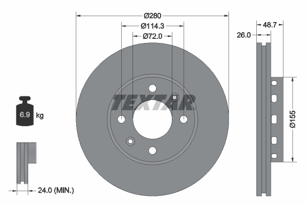 Textar Remschijven 92131700