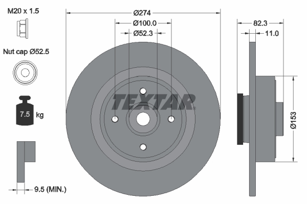 Textar Remschijven 92141403