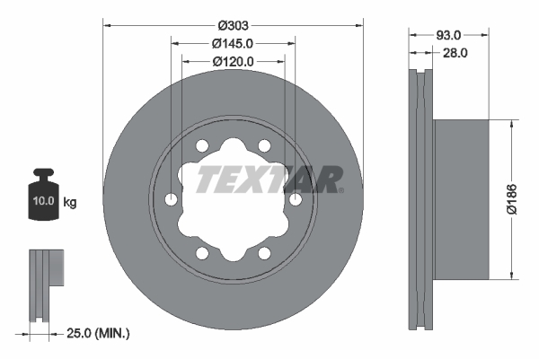 Textar Remschijven 93143403