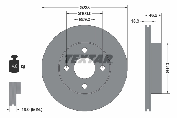 Textar Remschijven 92144300