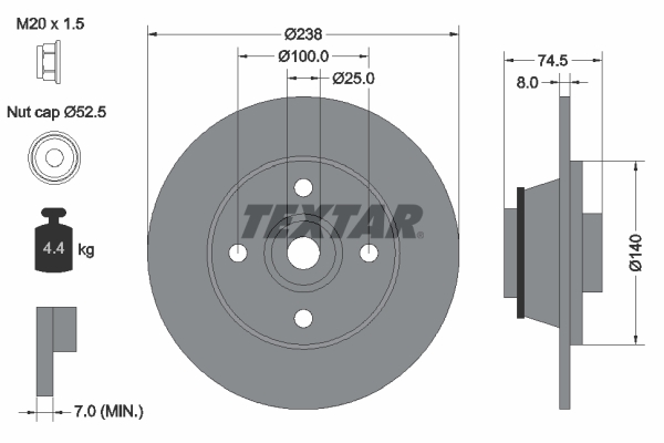 Textar Remschijven 92154100