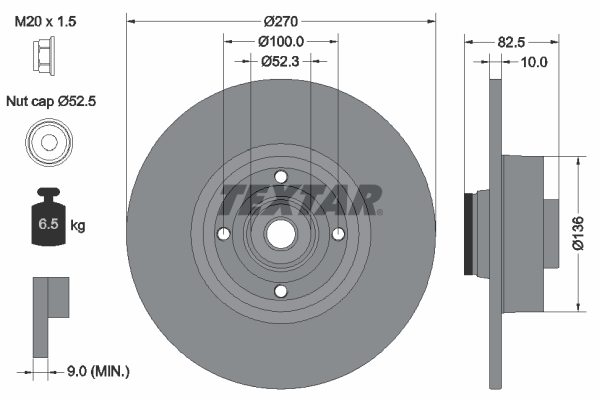 Textar Remschijven 92154503