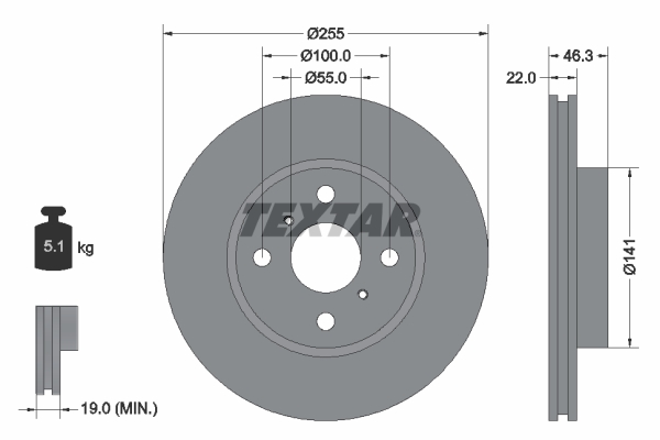 Textar Remschijven 92156100