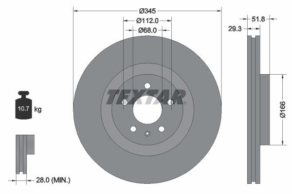 Textar Remschijven 92160205