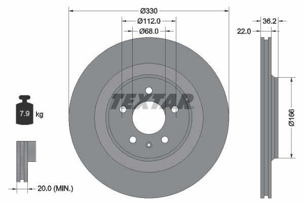 Textar Remschijven 92160303