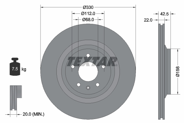 Textar Remschijven 92160403