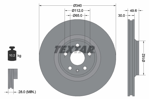 Textar Remschijven 92160505