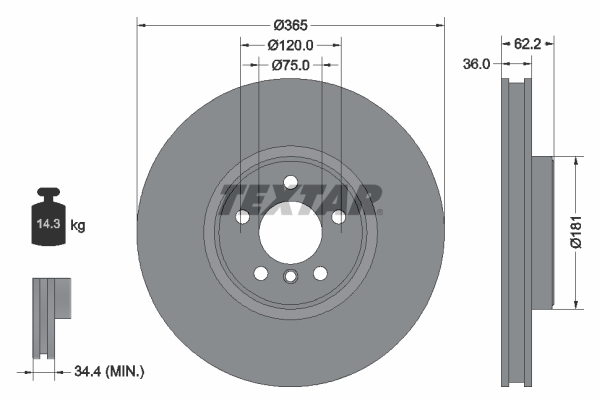 Textar Remschijven 92161005