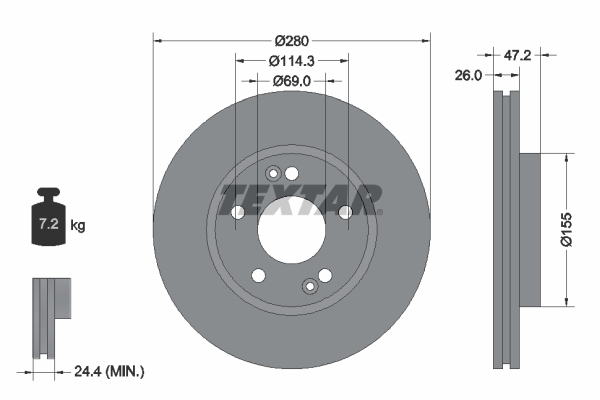 Textar Remschijven 92161605