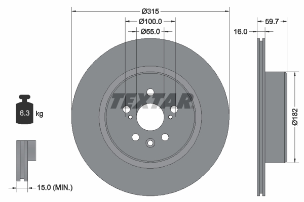 Textar Remschijven 92169503