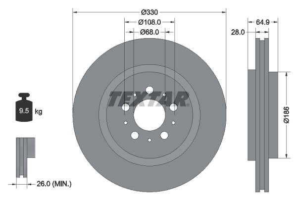 Textar Remschijven 92178303