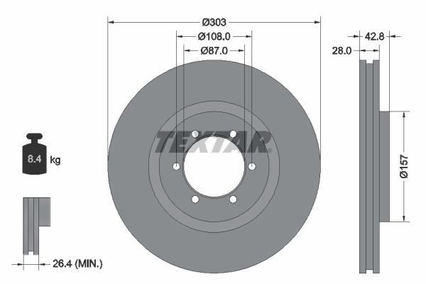 Textar Remschijven 92180003