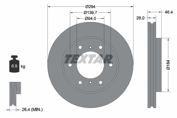 Textar Remschijven 92180203