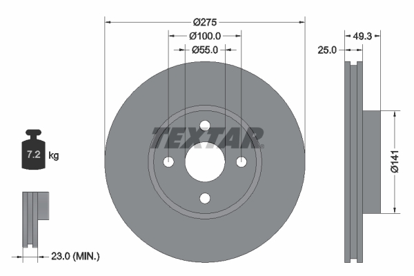 Textar Remschijven 92180303