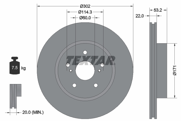 Textar Remschijven 92180403