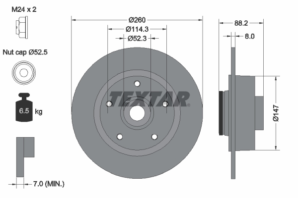 Textar Remschijven 92195903