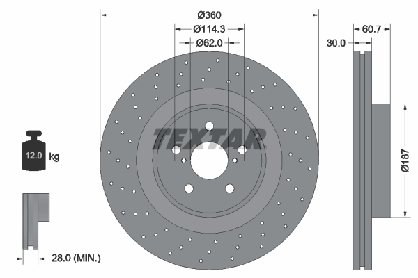 Textar Remschijven 92199703