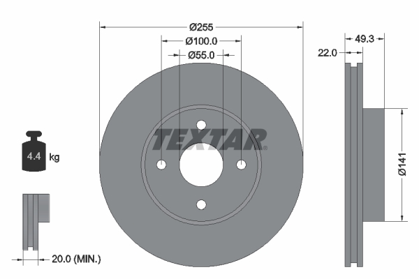 Textar Remschijven 92226300