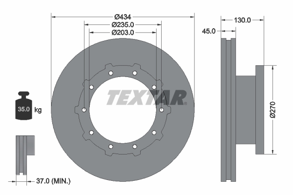 Textar Remschijven 93243400