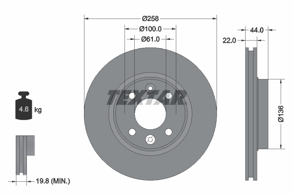 Textar Remschijven 92255203