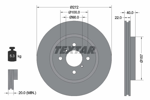 Textar Remschijven 92255303