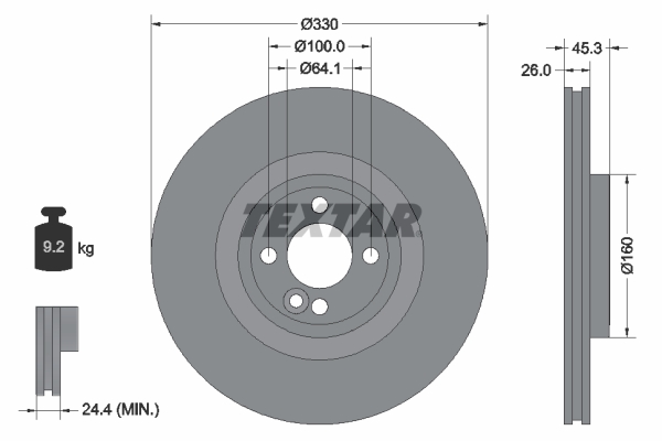 Textar Remschijven 92275403