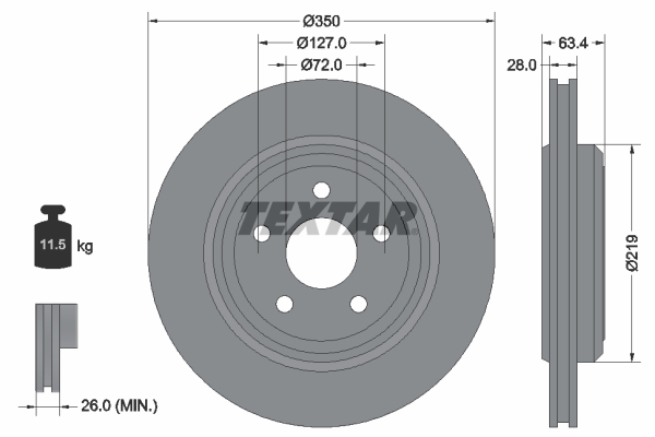 Textar Remschijven 92282003