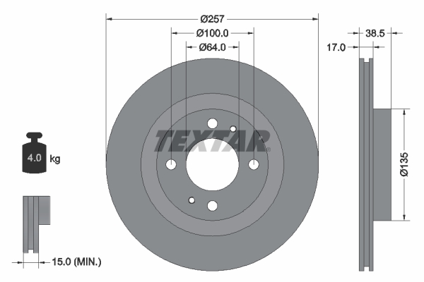 Textar Remschijven 92282503