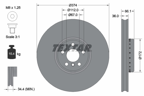 Textar Remschijven 92290325