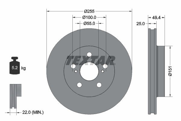 Textar Remschijven 92301703